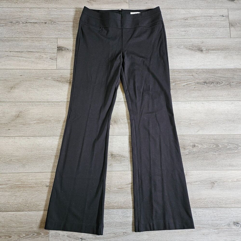 NWT Cabi Womens Zip Ponte Knit Black Bootcut Stretch Trousers Pants 197L 12 L